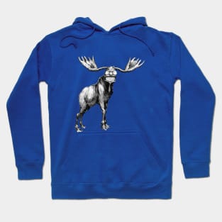 Teddy Roosevelt Bull Moose Cartoon Hoodie